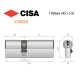 Цилиндр CISA C3000 100 (45*55) никель матовый 5 ключей