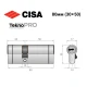 Цилиндр CISA Astral Tekno PRO 80 (30*50) никель матовый 5 ключей