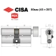 Цилиндр CISA RX (модульный) 80T (45*35T) никель матовый 5 ключей