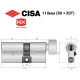 Цилиндр CISA RX (модульный) 110T (80*30T) никель матовый 5 ключей