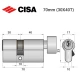 Циліндр CISA C2000 70T (30*40T) нікель матовий