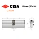 Циліндр CISA C3000 100 (50*50) нікель матовий 5 ключів