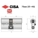 Цилиндр CISA RX (модульный) 75 (35*40) никель матовый 5 ключей