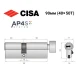 Цилиндр CISA AP4 S 90T (40*50T) никель матовый 5 ключей