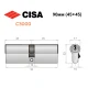 Цилиндр CISA C3000 90 (45*45) никель матовый 5 ключей