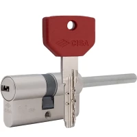 Цилиндр CISA ASIX P8 PRO 75T (45*30T) со штоком никель матовый 5+1 ключ