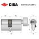 Цилиндр CISA ASIX P8 80T (35*45T) никель матовый 3 ключа