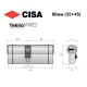 Цилиндр CISA Astral Tekno PRO 80 (35*45) никель матовый 5 ключей