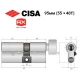 Цилиндр CISA RX (модульный) 95T (55*40T) никель матовый 5 ключей