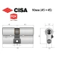 Цилиндр CISA RX (модульный) 90 (45*45) никель матовый 5 ключей