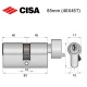 Цилиндр CISA C2000 85T (40*45T) никель матовый 5 ключей