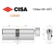 Цилиндр CISA C3000 100T (40*60T) никель матовый 5 ключей