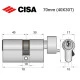 Циліндр CISA C2000 70T (40*30T) нікель матовий