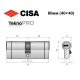 Цилиндр CISA Astral Tekno PRO 80 (40*40) никель матовый 3 ключа