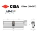 Циліндр CISA AP4 S 100T (50*50T) нікель матовий