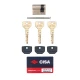 Цилиндр половинка CISA ASIX P8 40 (30*10) никель матовый 3 ключа