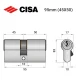 Цилиндр CISA C2000 95 (45*50) никель матовый 5 ключей