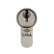 Цилиндр CISA C3000 80T (35*45T) никель матовый 3 ключа