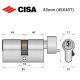 Цилиндр CISA C2000 85T (45*40T) никель матовый 5 ключей