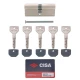 Цилиндр CISA ASIX P8 90 (45*45) никель матовый 5 ключей