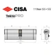 Цилиндр CISA Astral Tekno PRO 110 (55*55) никель матовый 5 ключей