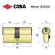 Цилиндр CISA LL 08010 60 (30*30) латунь матовая