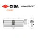 Циліндр CISA C3000 100T (50*50T) нікель матовий 5 ключів