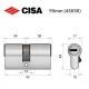 Цилиндр CISA ASIX P8 95 (45*50) никель матовый 5 ключей