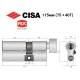 Цилиндр CISA RX (модульный) 115T (75*40T) никель матовый 5 ключей