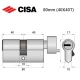 Цилиндр CISA ASIX P8 80T (40*40T) никель матовый 5 ключей