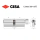 Циліндр CISA C2000 120T (60*60T) нікель матовий 5 ключів