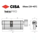 Цилиндр CISA Astral Tekno PRO 80T (35*45T) никель матовый 5 ключей