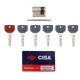 Цилиндр половинка CISA ASIX P8 PRO 40 (30*10) никель матовый 2+1 ключ