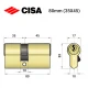 Цилиндр CISA LL 08010 80 (35*45) латунь матовая