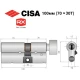 Цилиндр CISA RX (модульный) 100T (70*30T) никель матовый 5 ключей