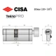 Цилиндр CISA Astral Tekno PRO 80T (30*50T) никель матовый 3 ключа