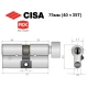 Цилиндр CISA RX (модульный) 75T (40*35T) никель матовый 5 ключей