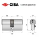 Цилиндр CISA C2000 120 (60*60) никель матовый 3 ключа