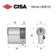 Циліндр половинка CISA ASIX P8 50 (40*10) нікель матовий