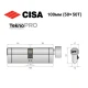 Цилиндр CISA Astral Tekno PRO 100T (50*50T) никель матовый 3 ключа