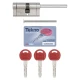 Цилиндр CISA Astral Tekno PRO 70T (40*30T) со штоком никель матовый 3 ключа