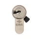 Цилиндр половинка CISA AP4 S 40 (30*10) никель матовый 5 ключей