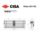 Цилиндр CISA Astral Tekno PRO 95 (45*50) никель матовый 3 ключа