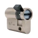Цилиндр половинка CISA AP4 S 40 (30*10) никель матовый 5 ключей
