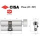 Цилиндр CISA RX (модульный) 95T (45*50T) никель матовый 5 ключей
