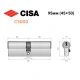 Цилиндр CISA C3000 95 (45*50) никель матовый 3 ключа