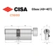 Цилиндр CISA C3000 80T (40*40T) никель матовый 3 ключа