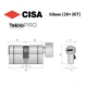 Цилиндр CISA Astral Tekno PRO 60T (30*30T) никель матовый 5 ключей