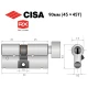 Цилиндр CISA RX (модульный) 90T (45*45T) никель матовый 5 ключей
