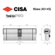 Цилиндр CISA Astral Tekno PRO 90 (45*45) никель матовый 3 ключа